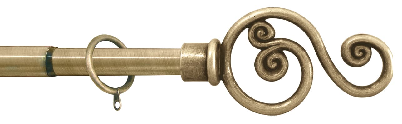 Bastone per Tende Violino Estensibile Cm 120÷215 Colore Oro Antico Utilia - 2