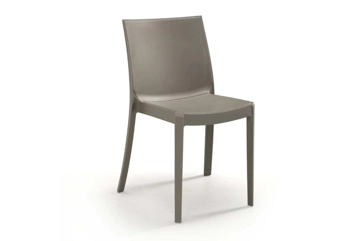 Sedia Bica Perla in Polipropilene Beige Taupe - 3