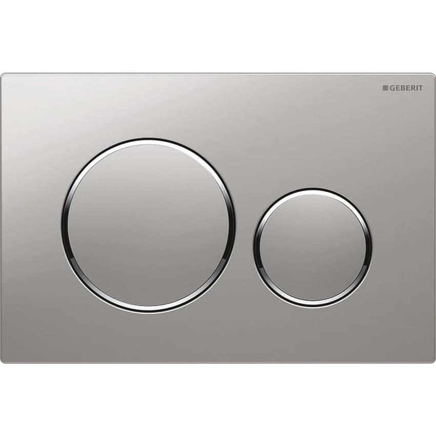 Placca di Copertura 2 Tasti Sigma 20 Geberit Cromo Opaca Bordi Tasti Cromo - 4
