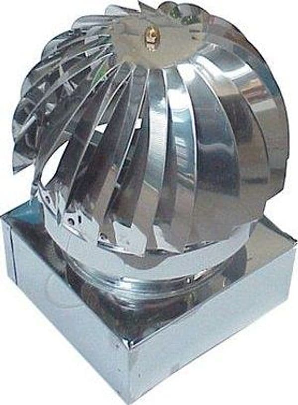 Ventolino Girevole Base Quadra Inox AISI 304 cm 27X27 - 2