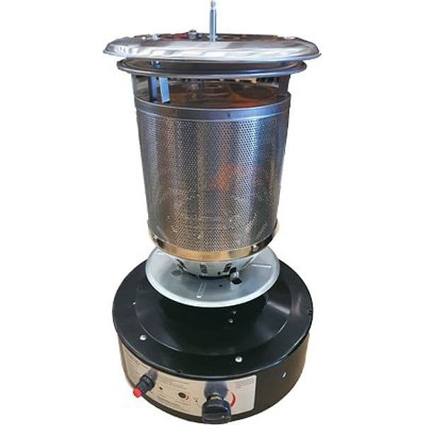 Bruciatore Stufa Gas GPL Short Round Patio Domus Nero Kw 11 H.cm 135 - 2