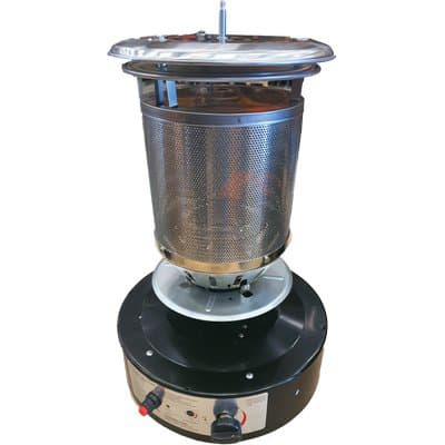 Bruciatore Stufa Gas GPL Short Round Patio Domus Nero Kw 11 H.cm 135 - 2