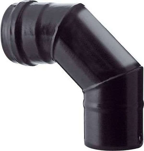 Gomito Pellet 90 ° Nero Opaco Save Cm 10 - 2