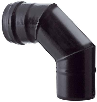 Gomito Pellet 90 ° Nero Opaco Save Cm 10 - 2