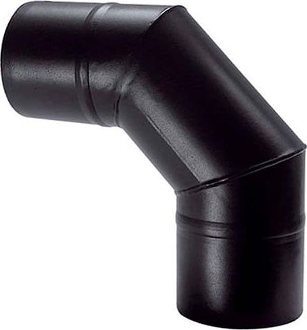 Gomito Pellet 90 ° Nero Opaco Save Cm 8 - 2