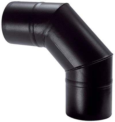 Gomito Pellet 90 ° Nero Opaco Save Cm 8 - 2