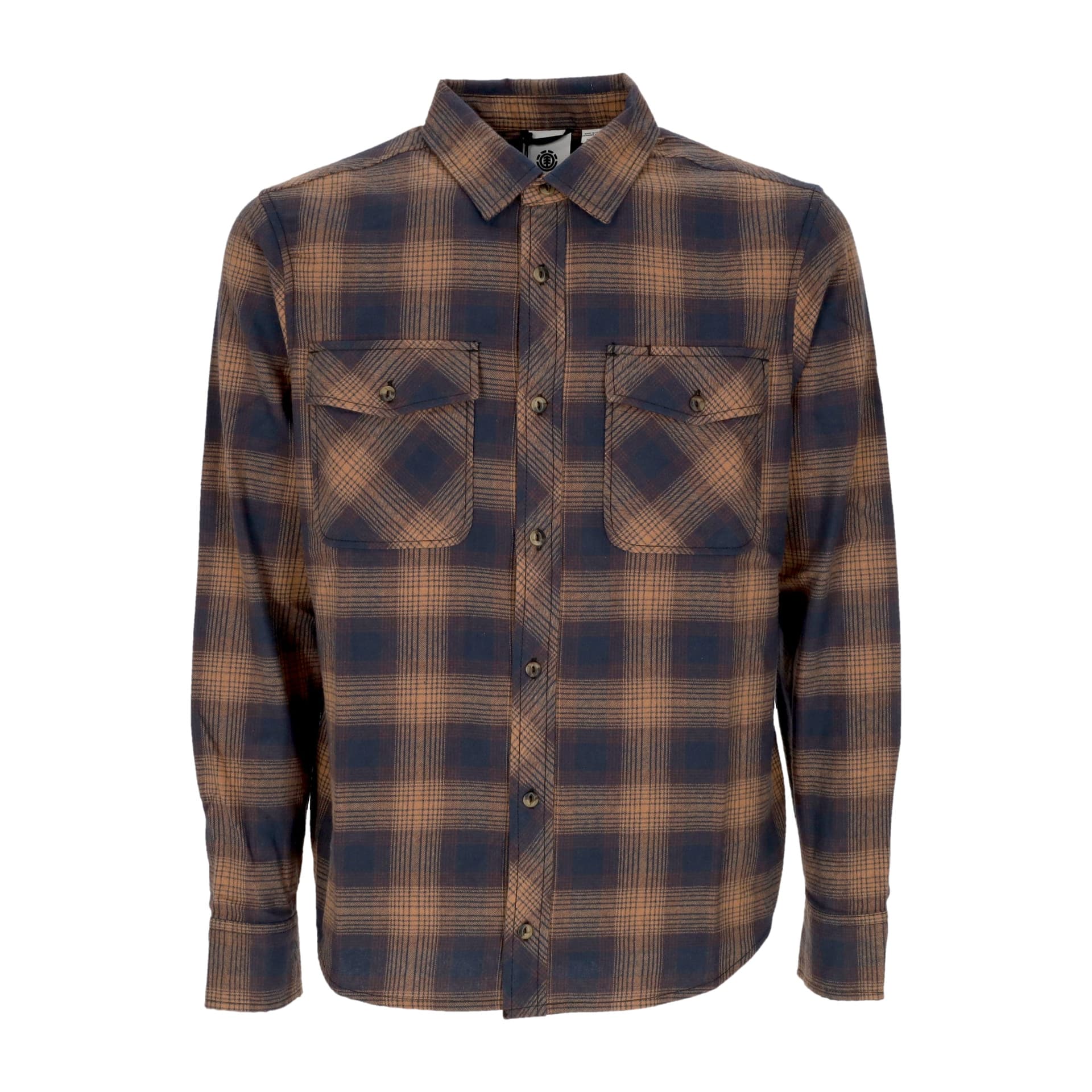 ELEMENT Camicia Manica Lunga Uomo Tacoma Classic Gradient Plaid Dull Gold - 3