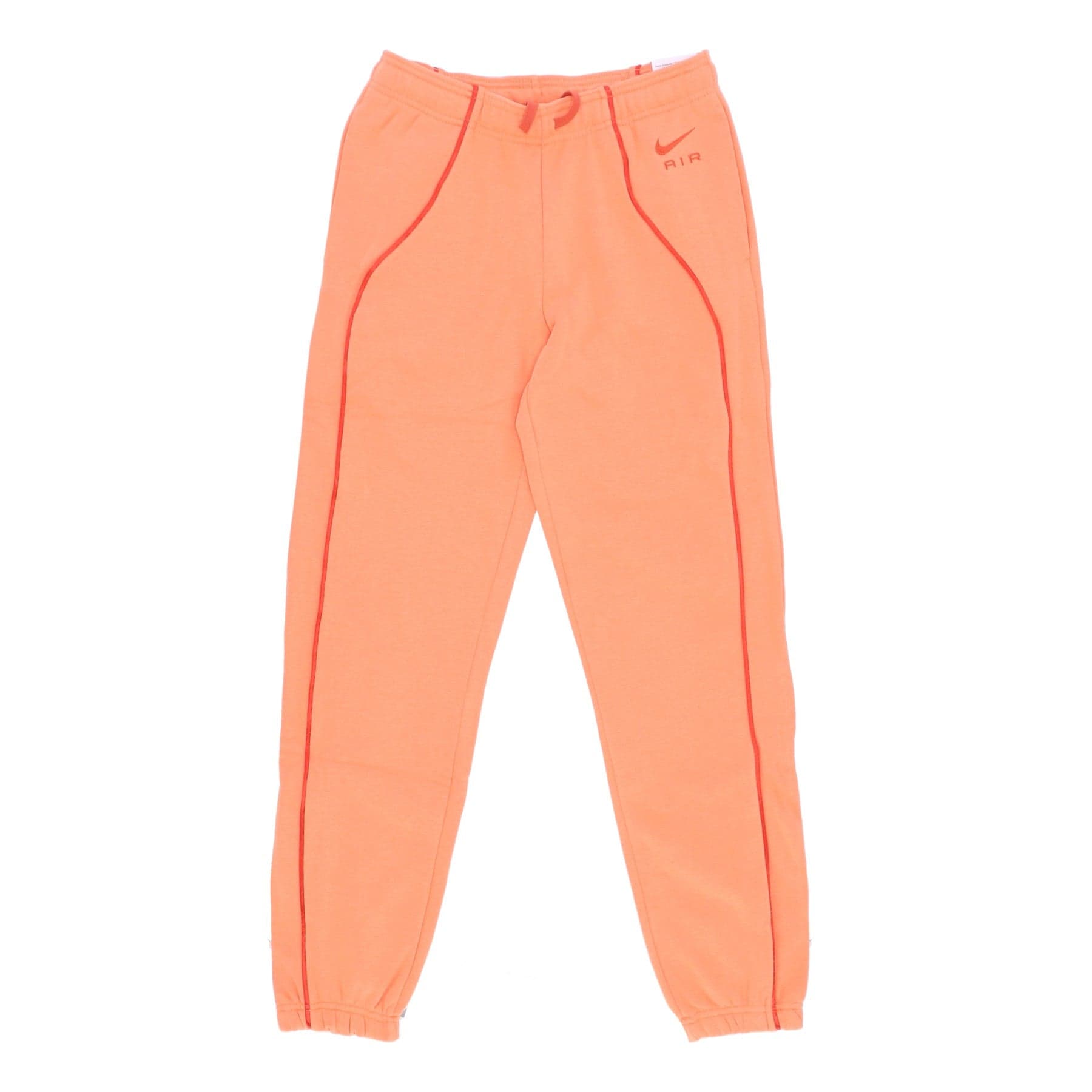 Nike Pantalone Tuta Felpato Donna Sportswear Air Fleece Mid-rise Joggers Orange Trance/mantra Orange - 5