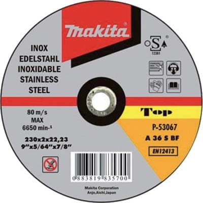 Disco Abrasivo Taglio Ferro Makita Piano 230 x 22,2 mm H 2,0 mm 50 Pezzi - 2