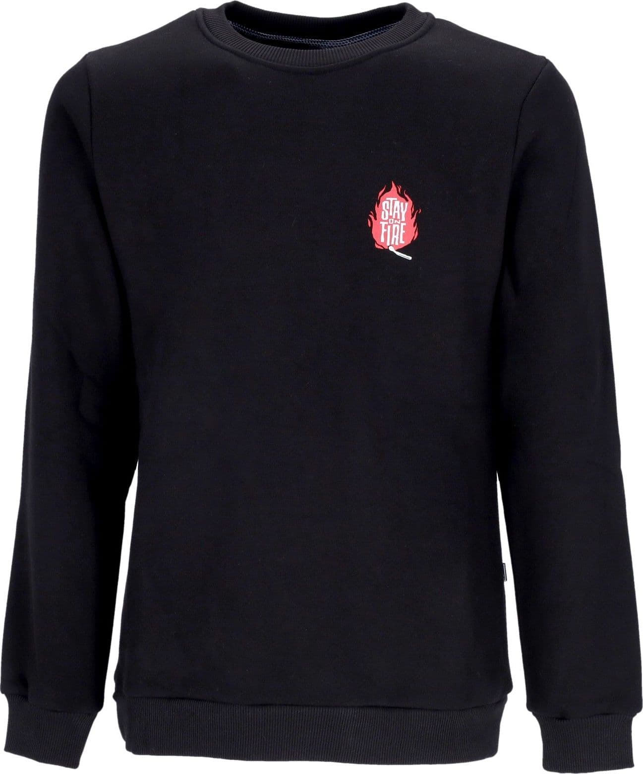 DOLLY NOIRE Felpa Girocollo Uomo Stay On Fire Crewneck Black