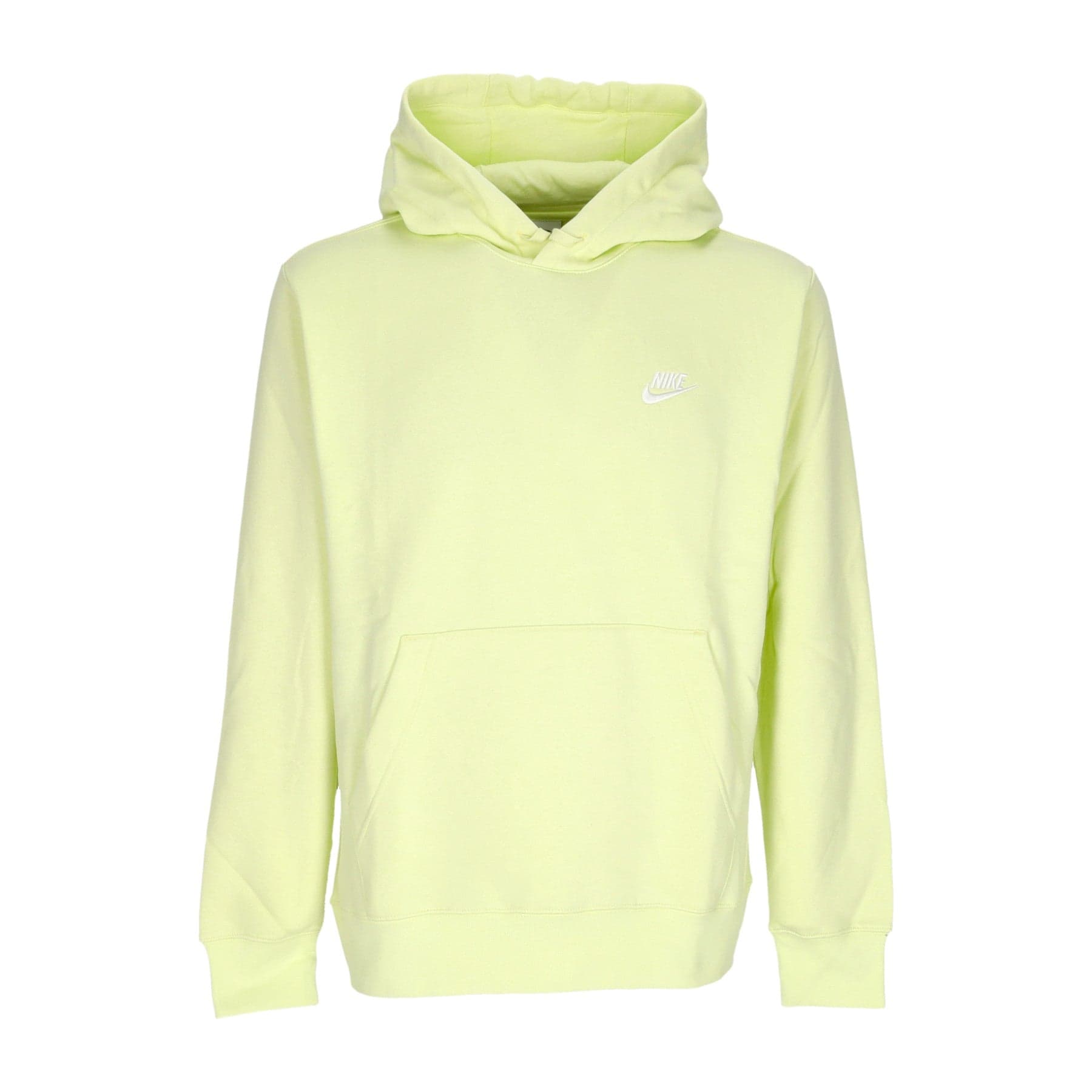 Nike Felpa Cappuccio Uomo Sportswear Club Fleece Hoodie Luminous Green/luminous Green/white - 3