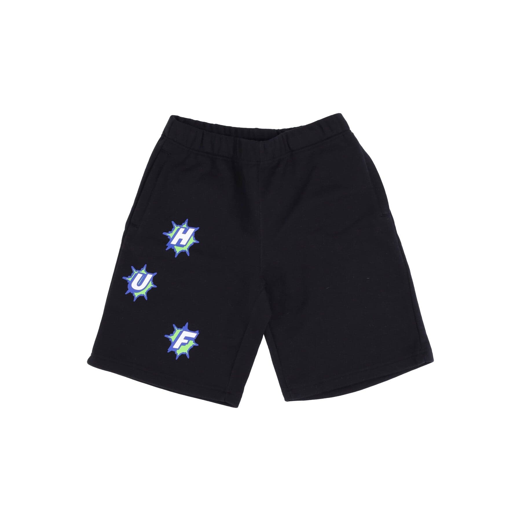 HUF Pantalone Corto Tuta Felpato Uomo Infinity Jewel Fleece Short Black - 3