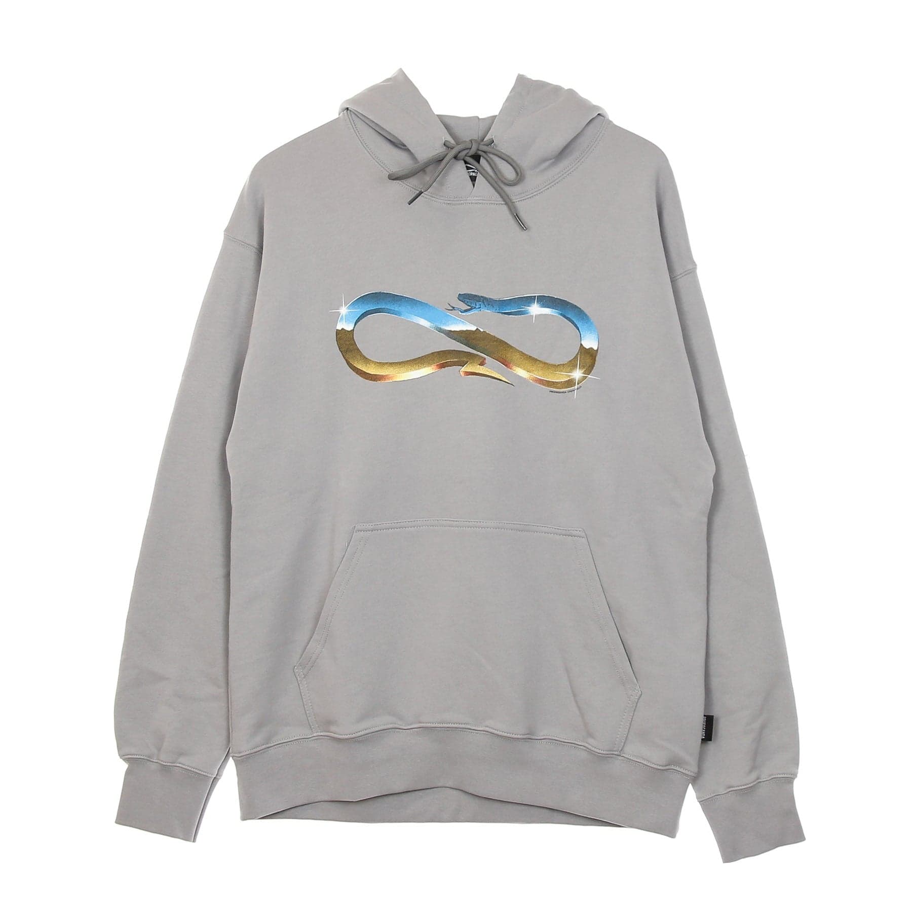 PROPAGANDA Felpa Leggera Cappuccio Uomo Logo Desert Hoodie Grey - 4