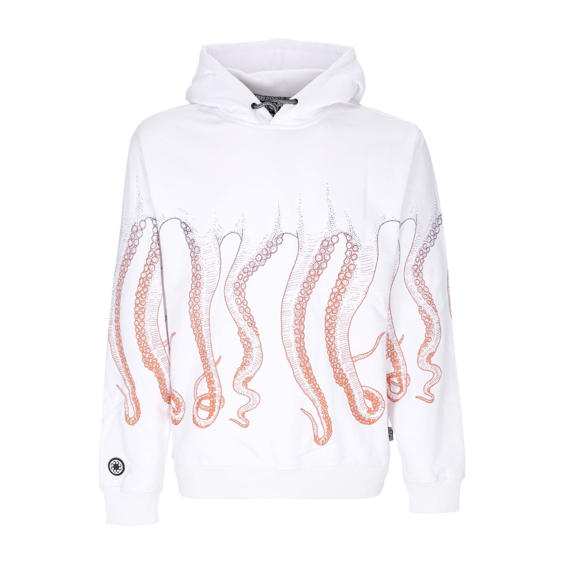 OCTOPUS Felpa Cappuccio Uomo Gradient Hoodie White - 4