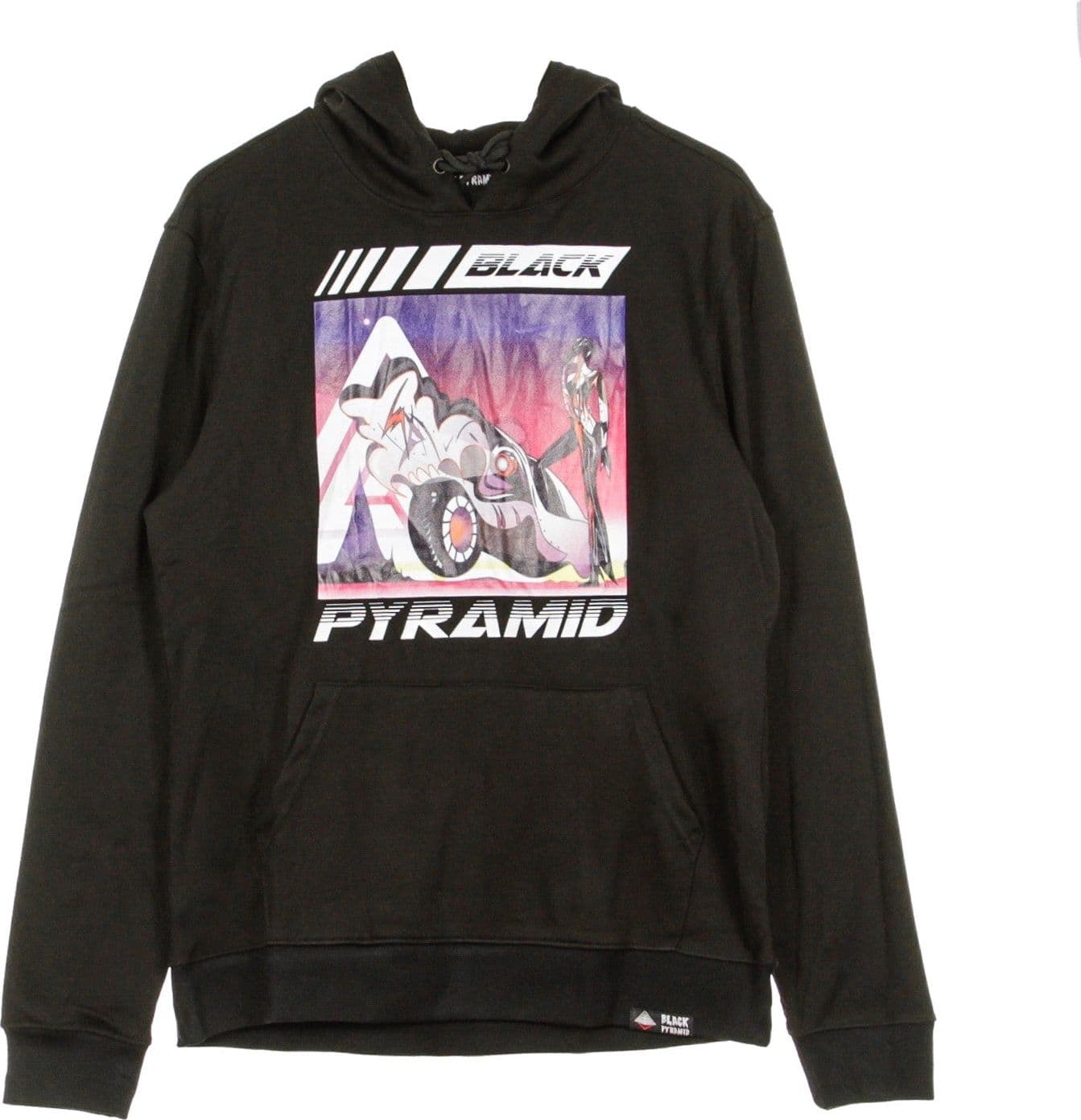 BLACK PYRAMID Felpa Leggera Cappuccio Uomo Space Rider Black - 5