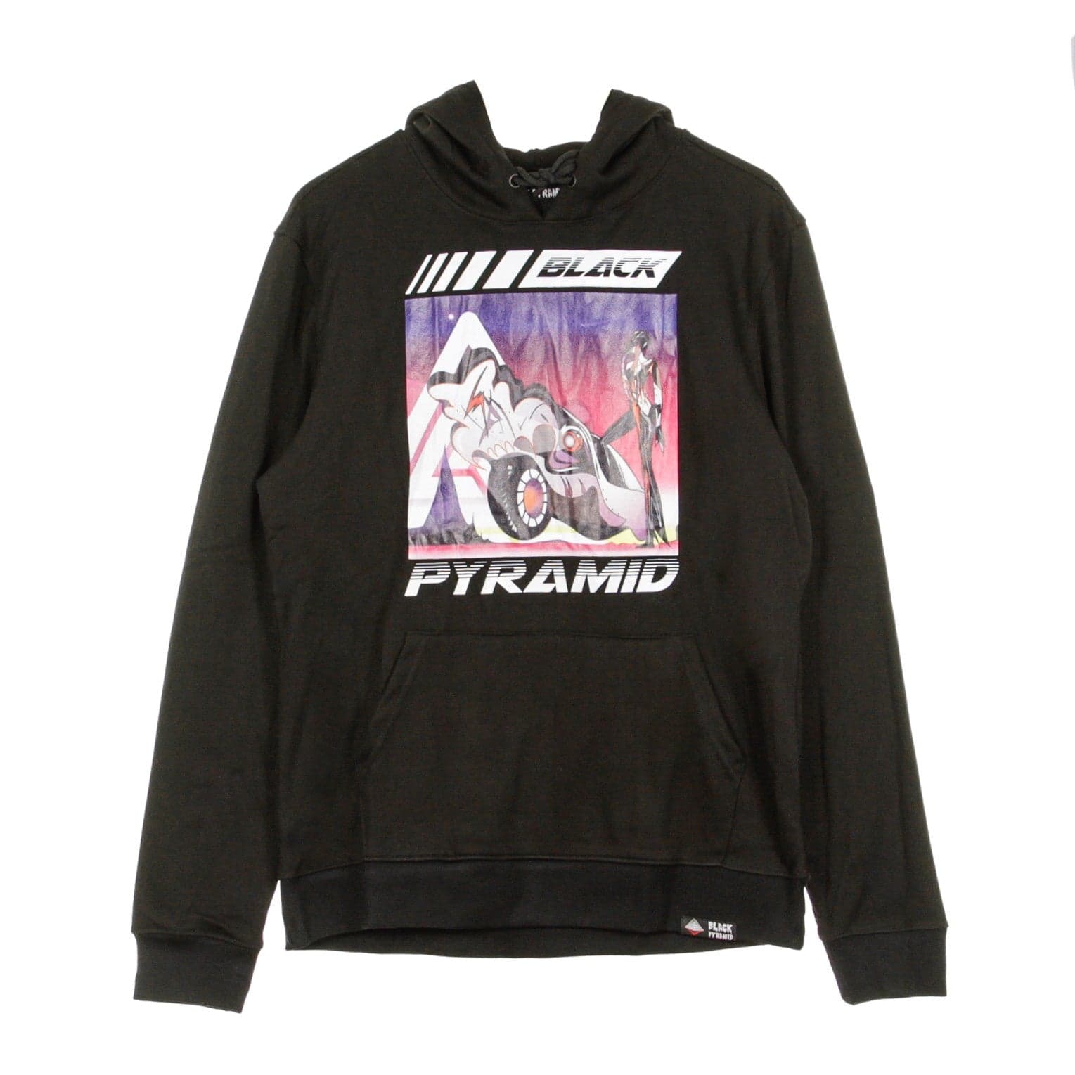 BLACK PYRAMID Felpa Leggera Cappuccio Uomo Space Rider Black - 5