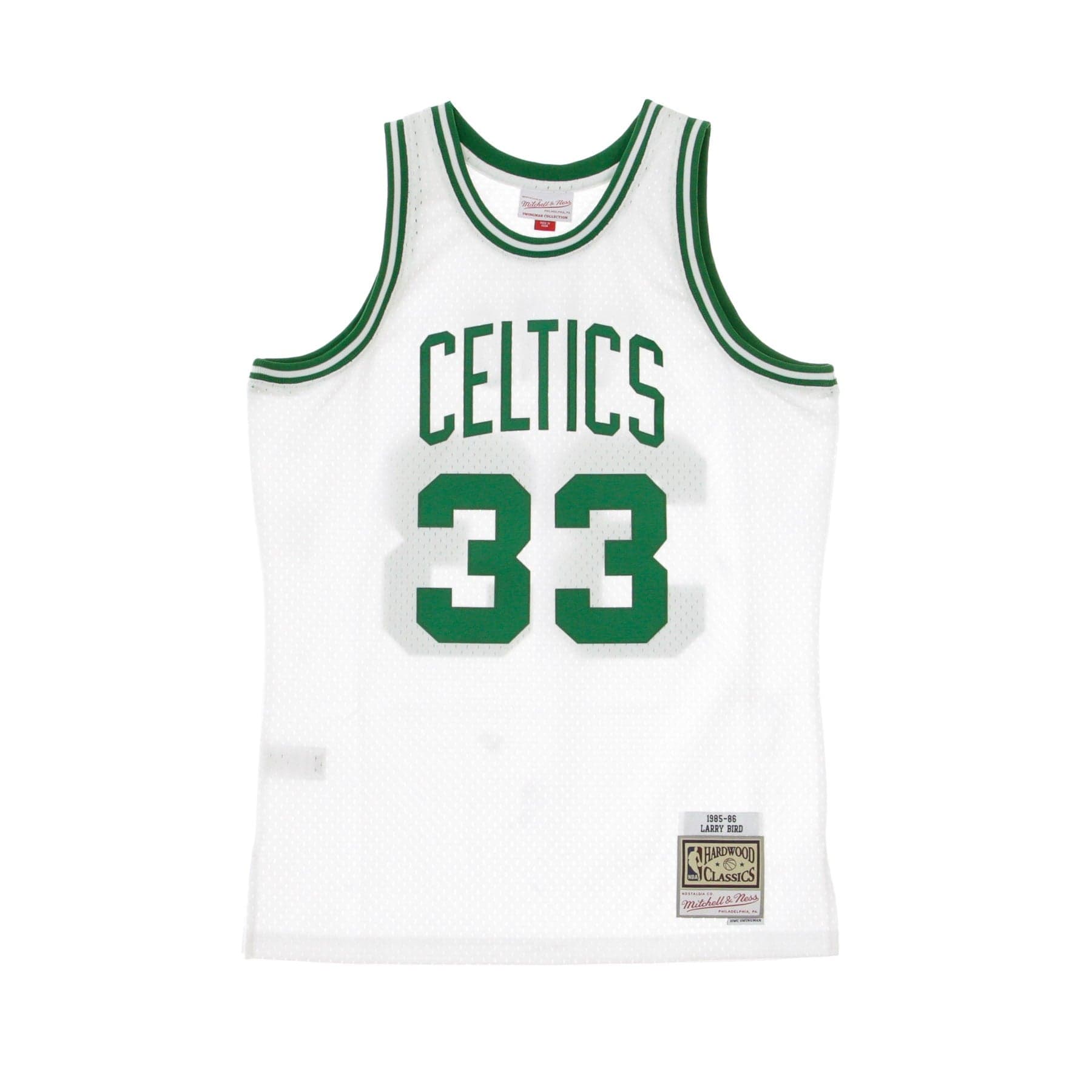 MITCHELL &amp; NESS Canotta Basket Uomo Nba Swingman Jersey Hardwood Classics No 33 Larry Bird 1985-86 Boscel Home Original Team Colors - 7
