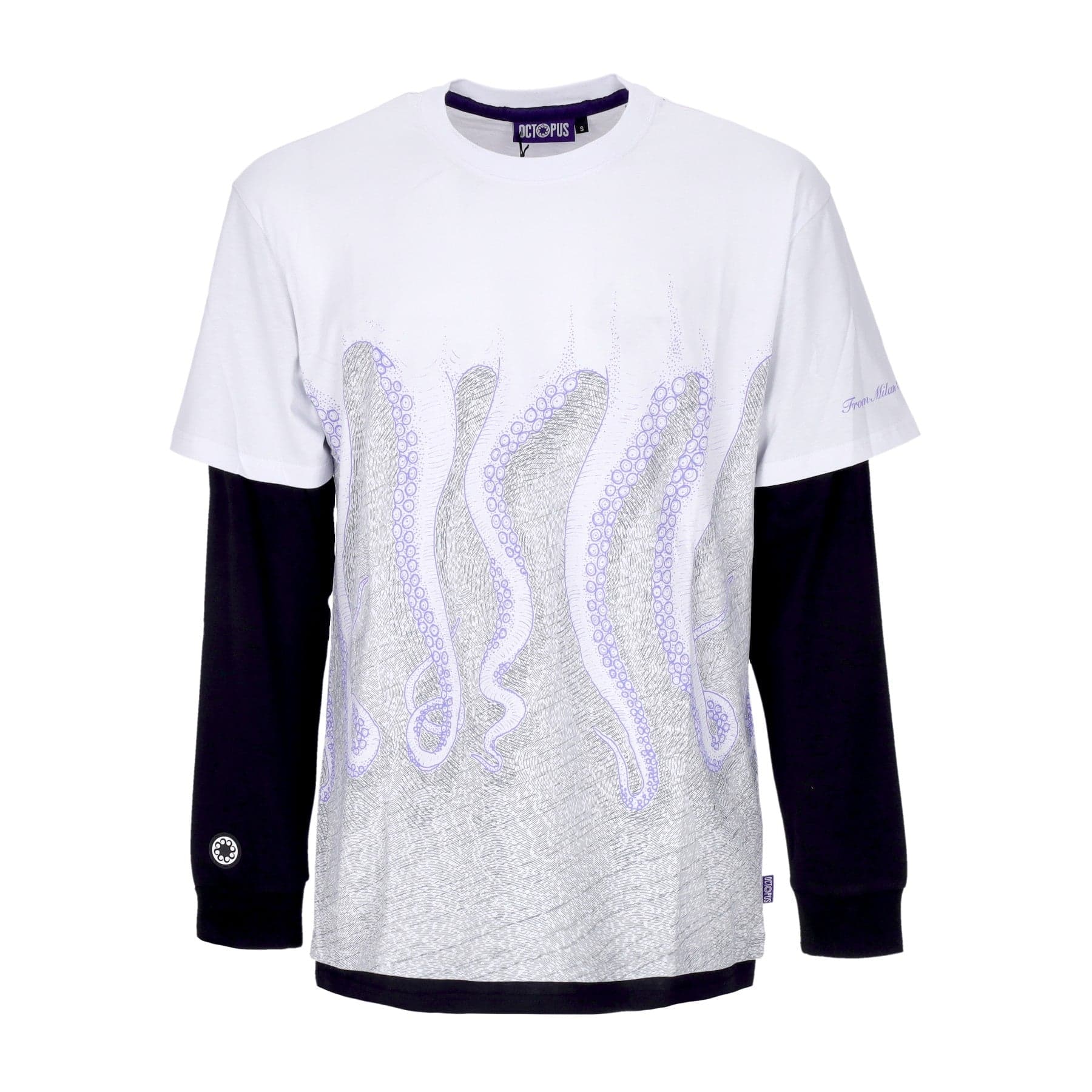 OCTOPUS Maglietta Manica Lunga Uomo Milan L/s Tee White - 4