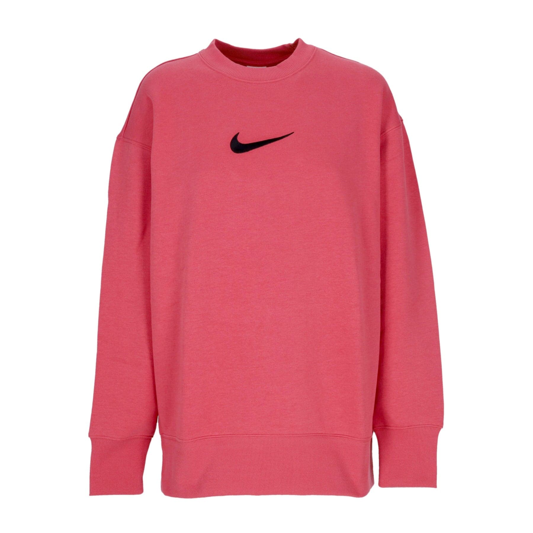 Nike Felpa Girocollo Donna Sportswear Oversized Fleece Crewneck Adobe/black - 3