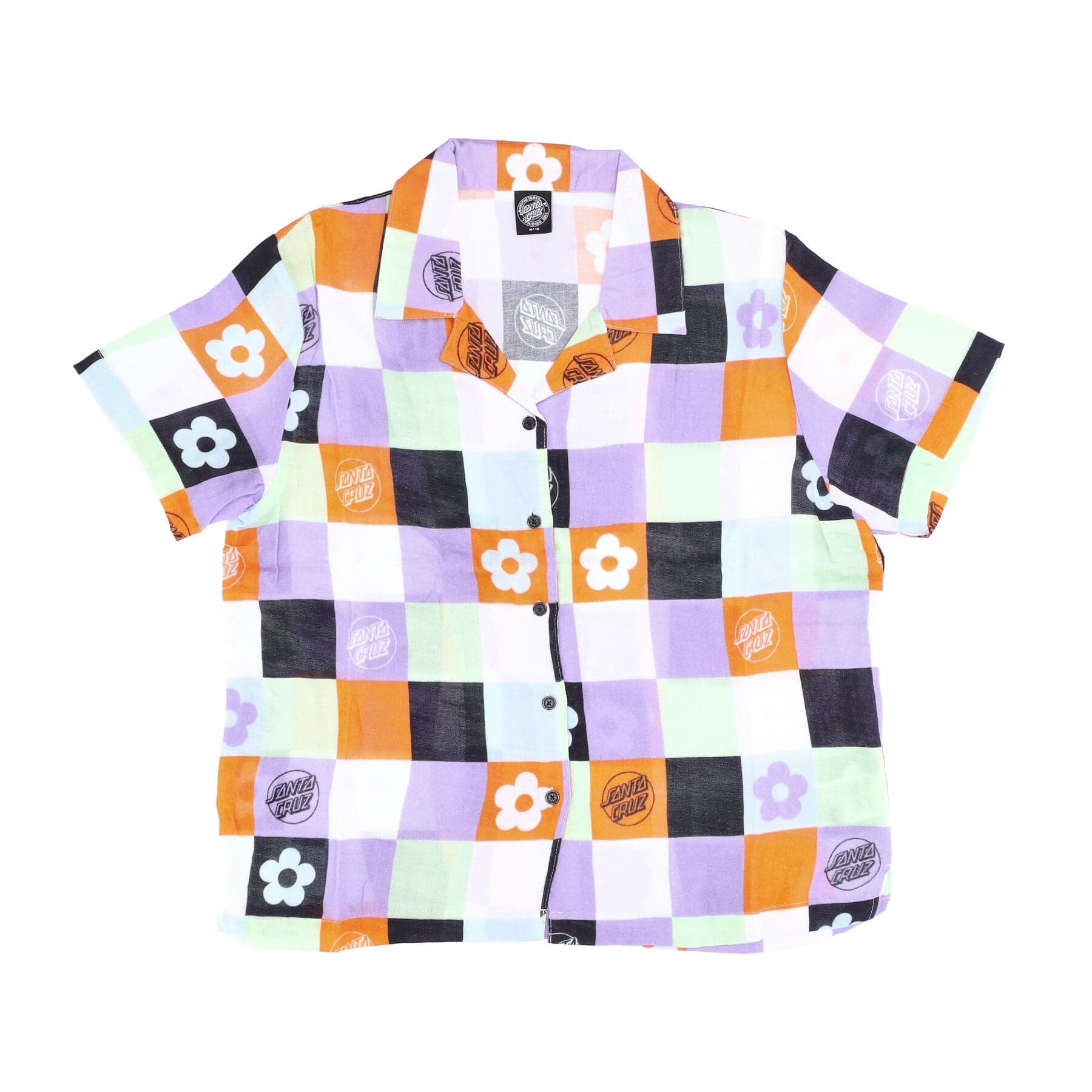 SANTA CRUZ Camicia Manica Corta Donna Patched Up Shirt Patchwork Print - 3
