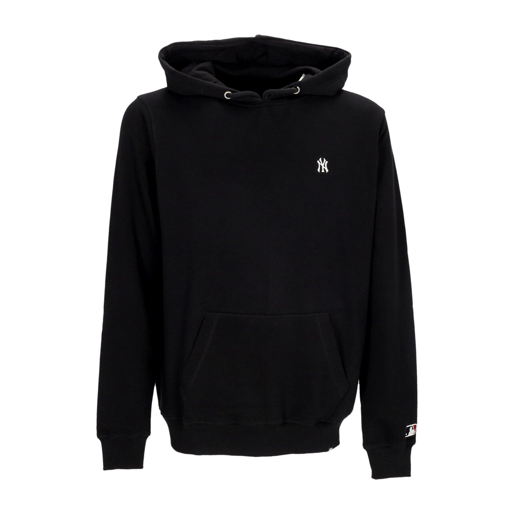 47 BRAND Felpa Leggera Cappuccio Uomo Mlb Emb Helix Base Runner Hoodie Neyyan Jet Black