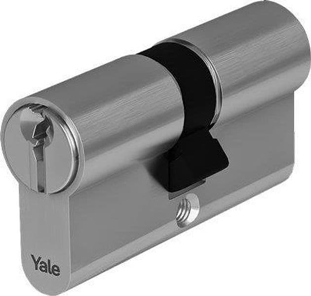 Cilindro Sagomato Y500 Yale Ottone Nichelato Chiavi 3 Camma DIN Mm 80 40 - 2