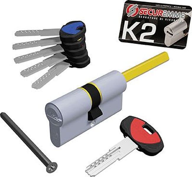 Cilindro Sagomato K2 3200Q per Pomolo Securemme Ott.nich.satin 8212738 - 2