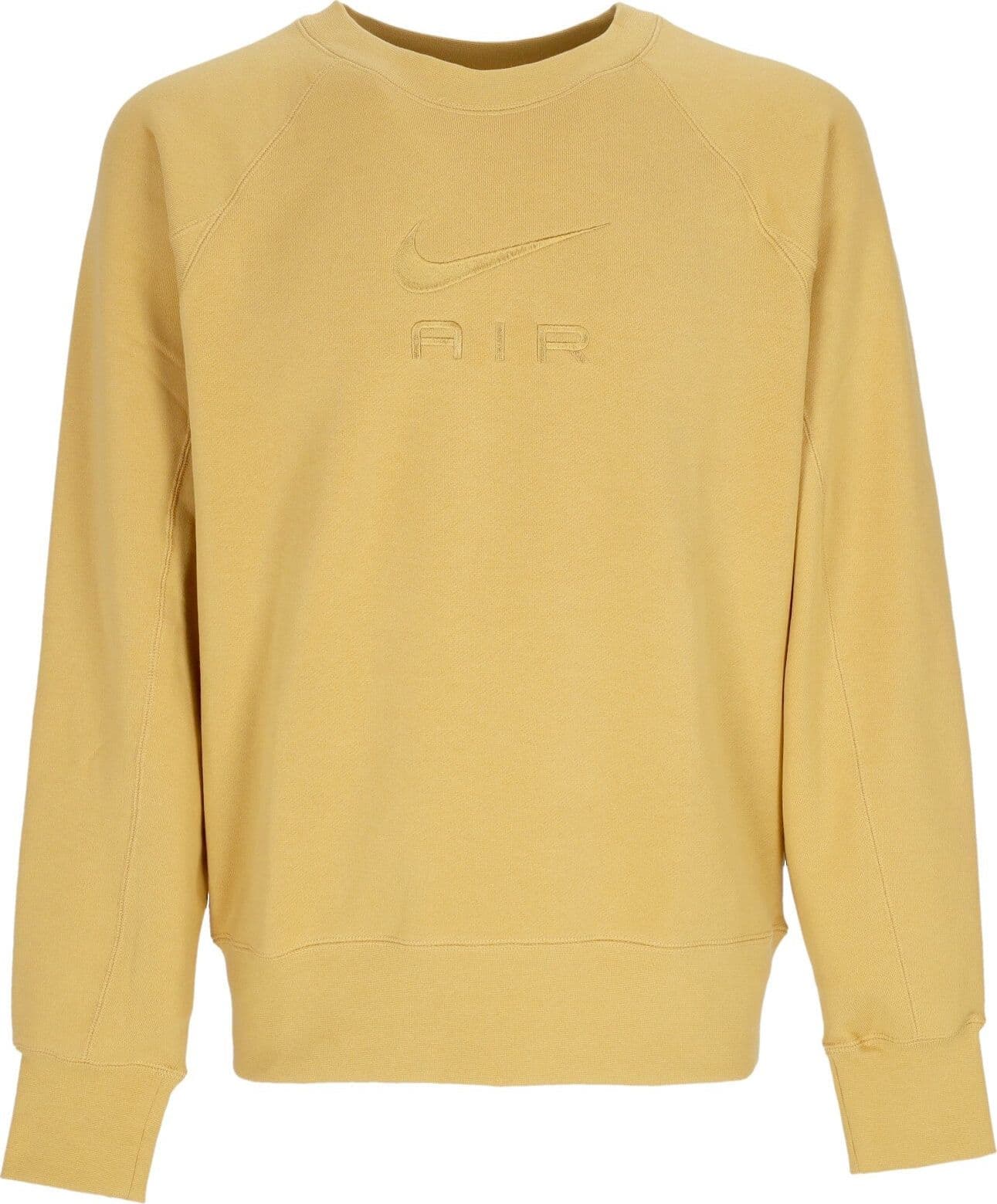 Nike Felpa Leggera Girocollo Uomo Sportswear Air French Terry Crewneck Wheat Gold/wheat Gold - 4