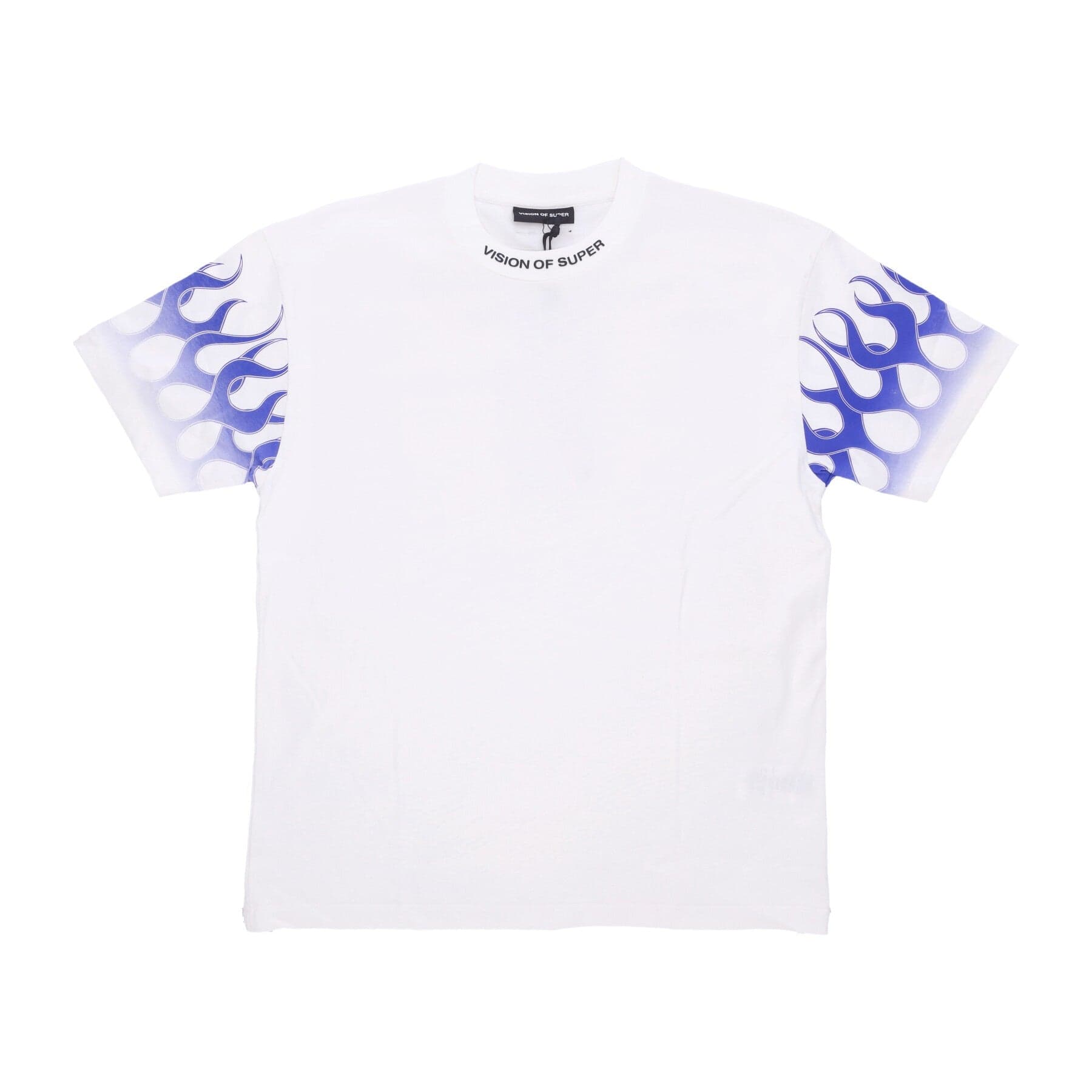 VISION OF SUPER Maglietta Uomo Flames Tee Off White/blue - 3