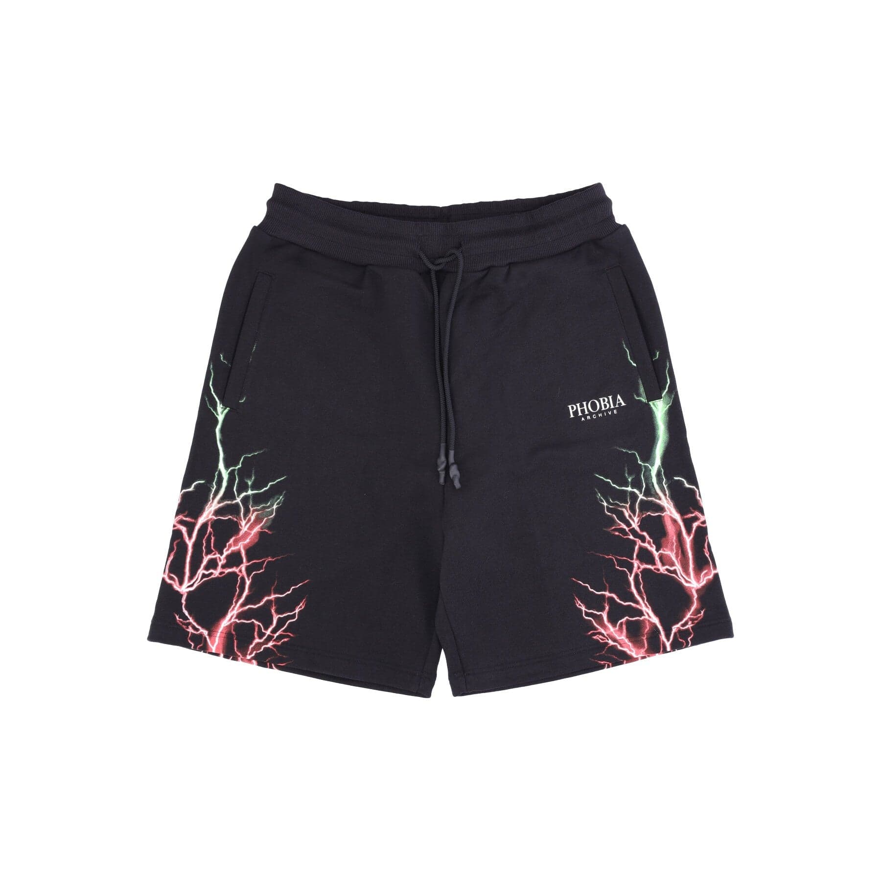 PHOBIA Pantalone Corto Tuta Uomo Lightning Shorts Black/red/green - 3