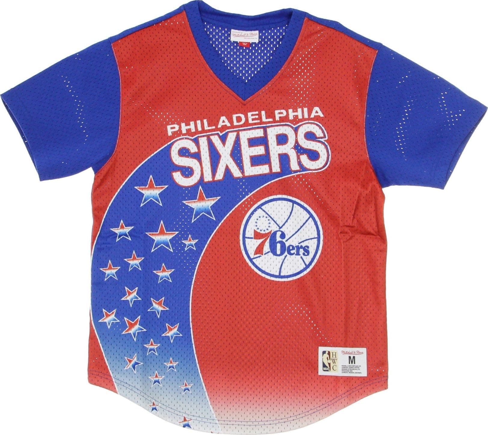 MITCHELL &amp; NESS Casacca Uomo Nba Game Winning Shot Mesh V-neck Phi76e Original Team Colors - 5