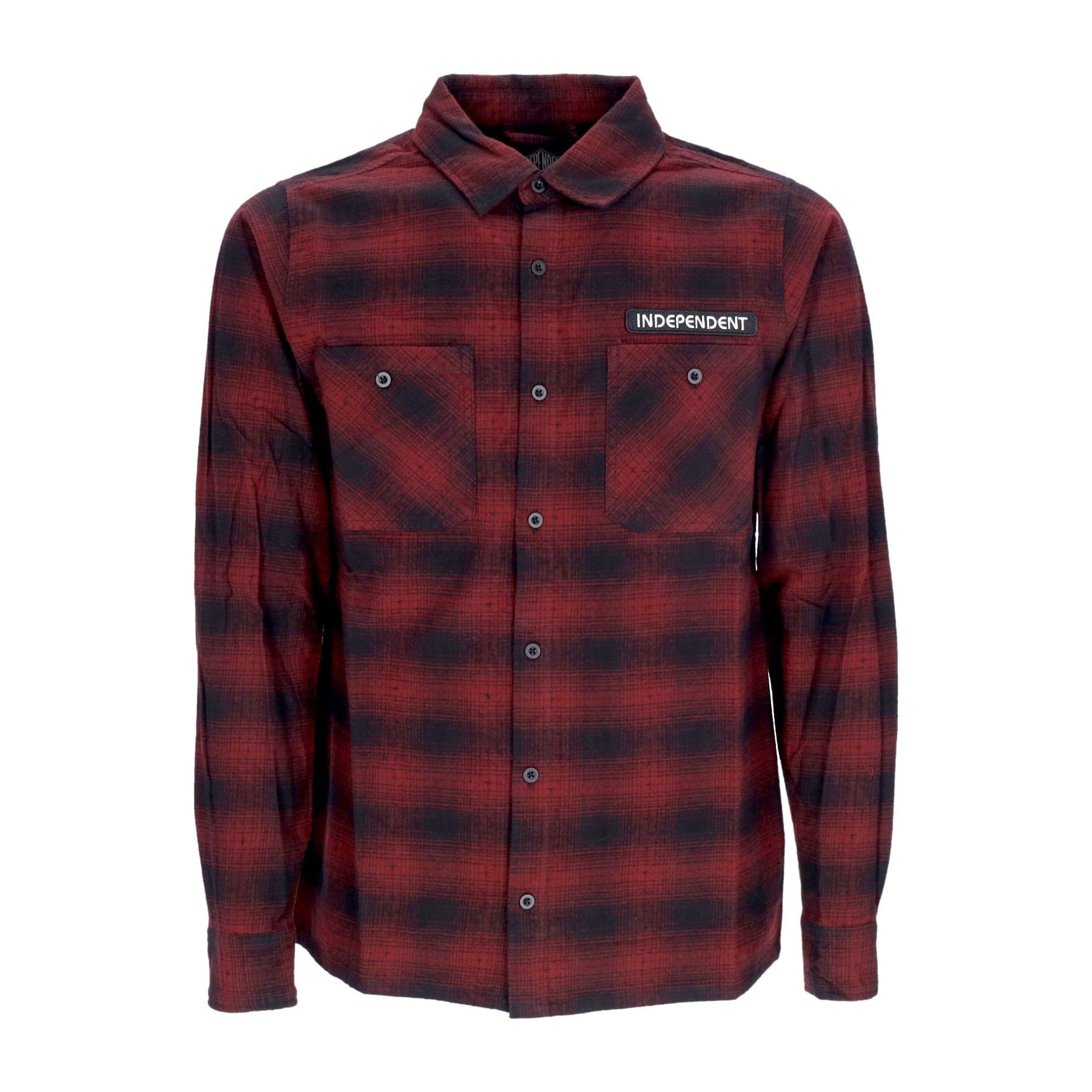 INDEPENDENT Camicia Manica Lunga Uomo Tilden Flannel L/s Shirt Maroon - 4