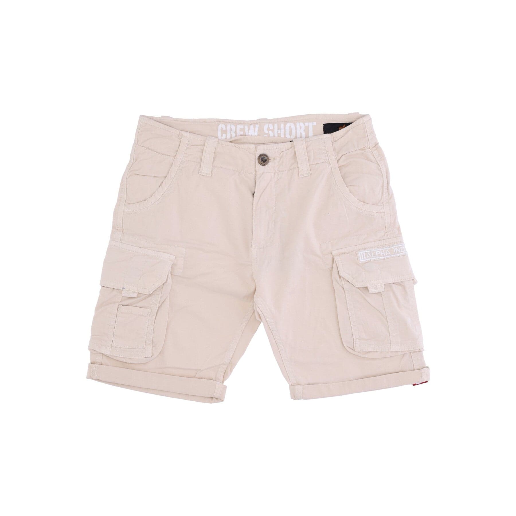 ALPHA INDUSTRIES Pantalone Corto Uomo Crew Short Jet Stream White - 4