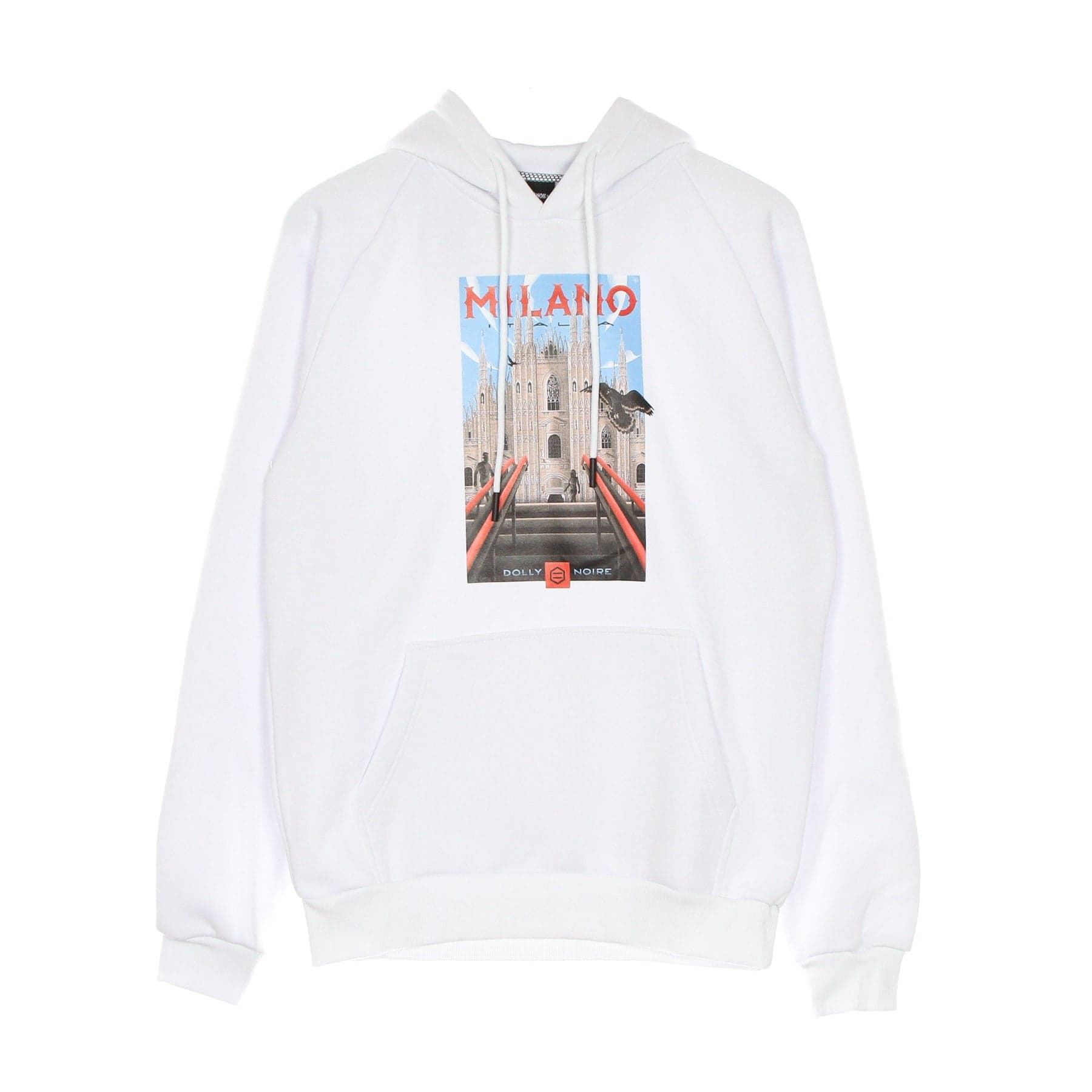 DOLLY NOIRE Felpa Cappuccio Uomo Milano Hoodie White - 5