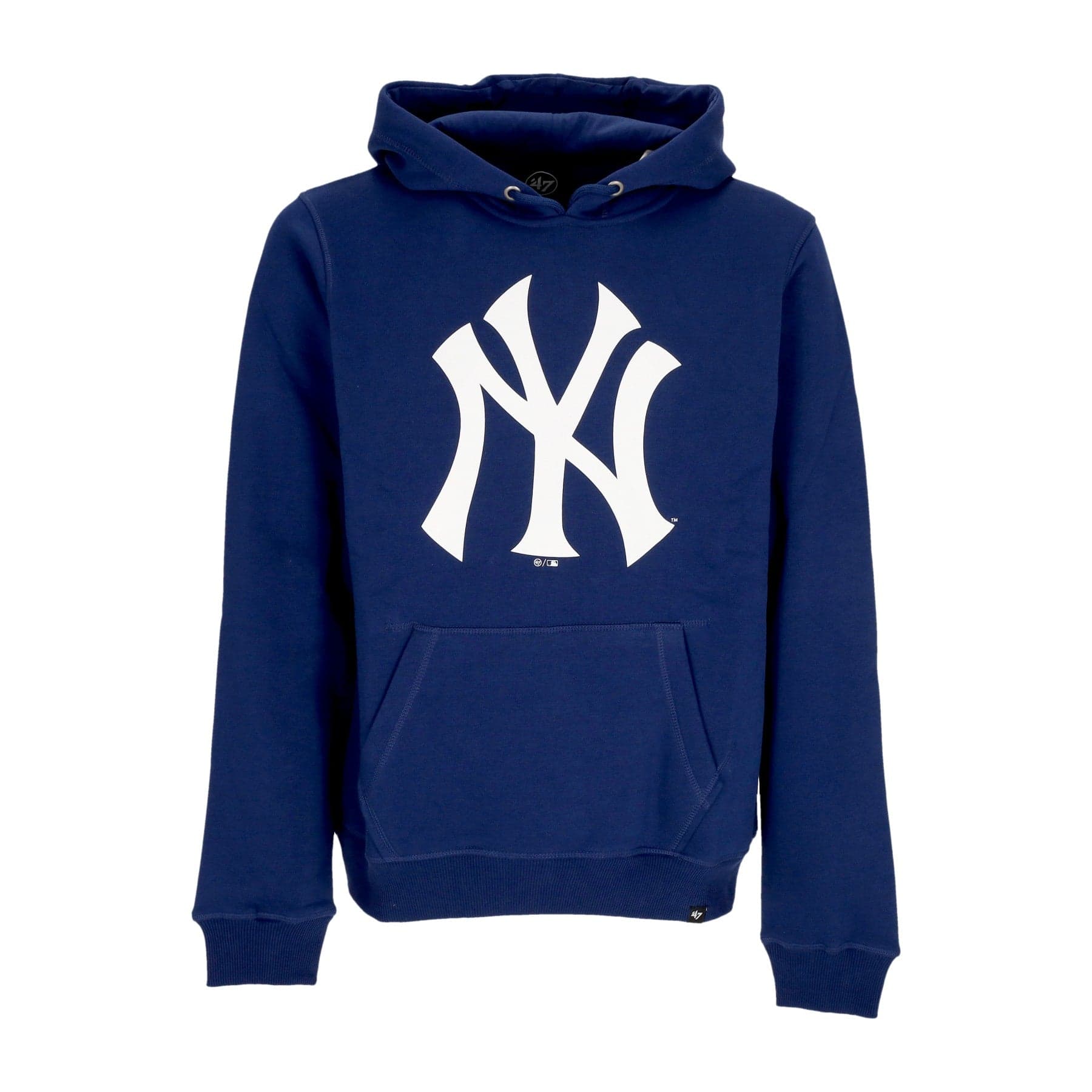 47 BRAND Felpa Cappuccio Uomo Mlb Burnside Hoodie Neyyan Blazer Blue - 3