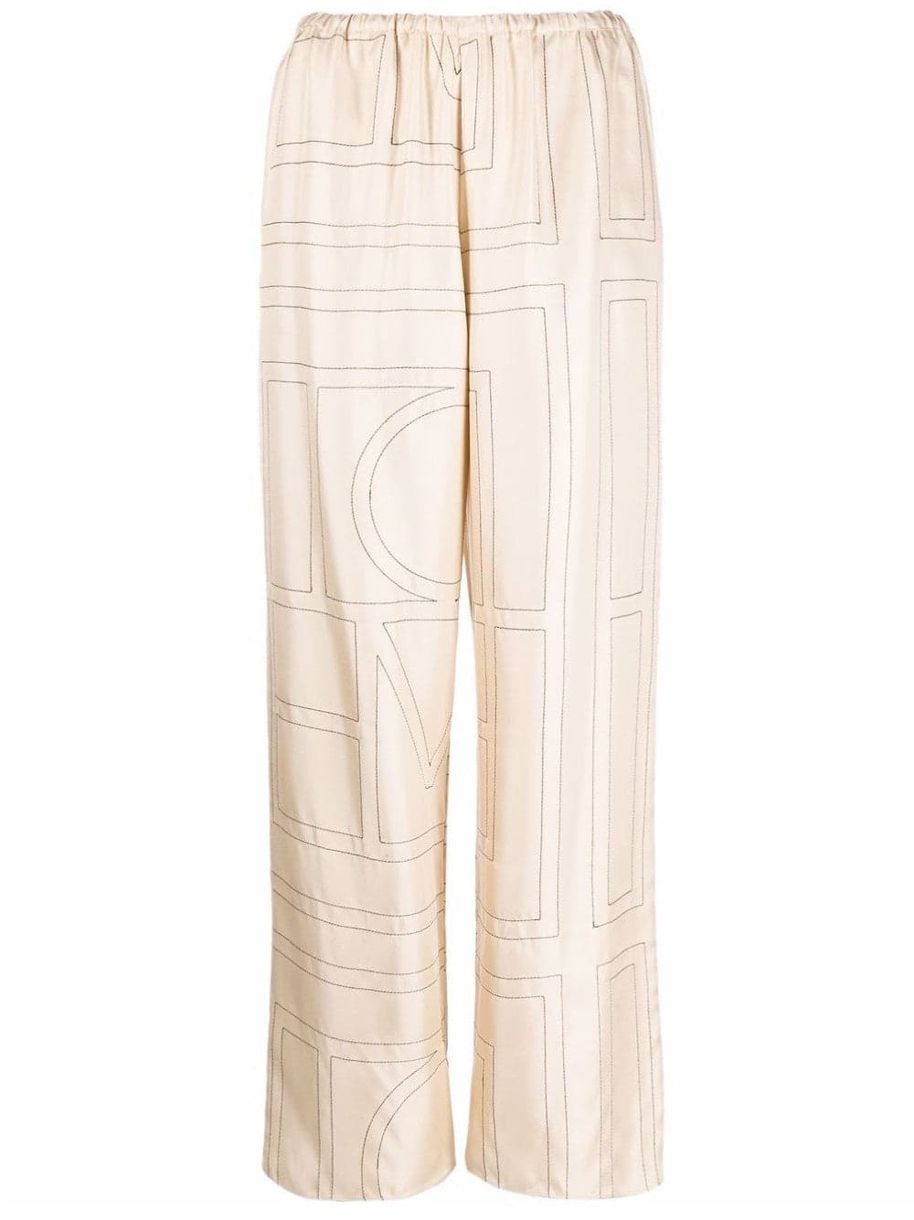 TOTEME Toteme - Pantaloni Monogram Beige da Donna - 7