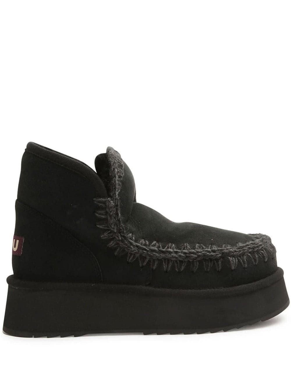MOU Mou - Stivaletti Mini Eskimo Beige e Neri da Donna - 8
