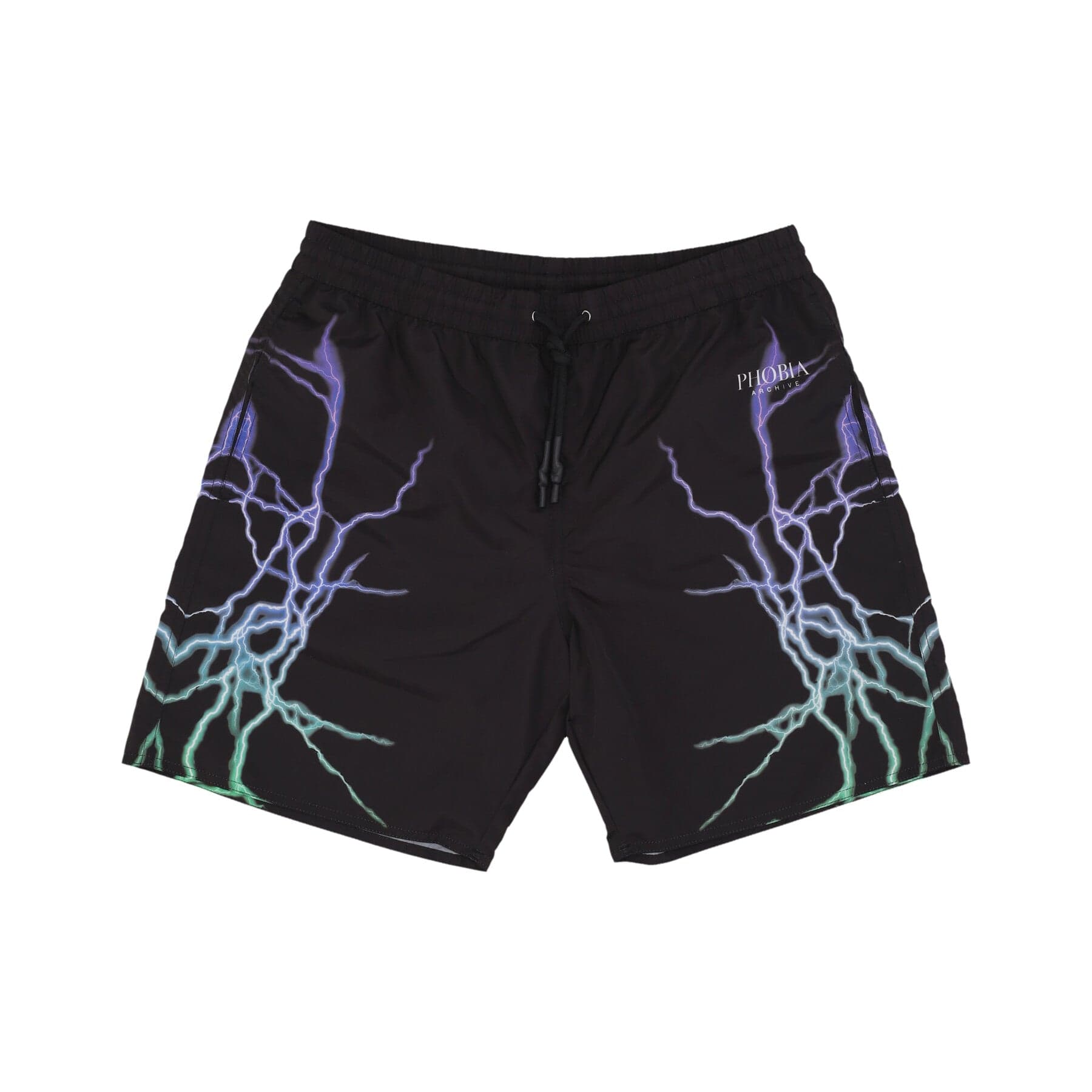 PHOBIA Costume Pantaloncino Uomo Bicolor Lightning Print Swimwear Black - 3