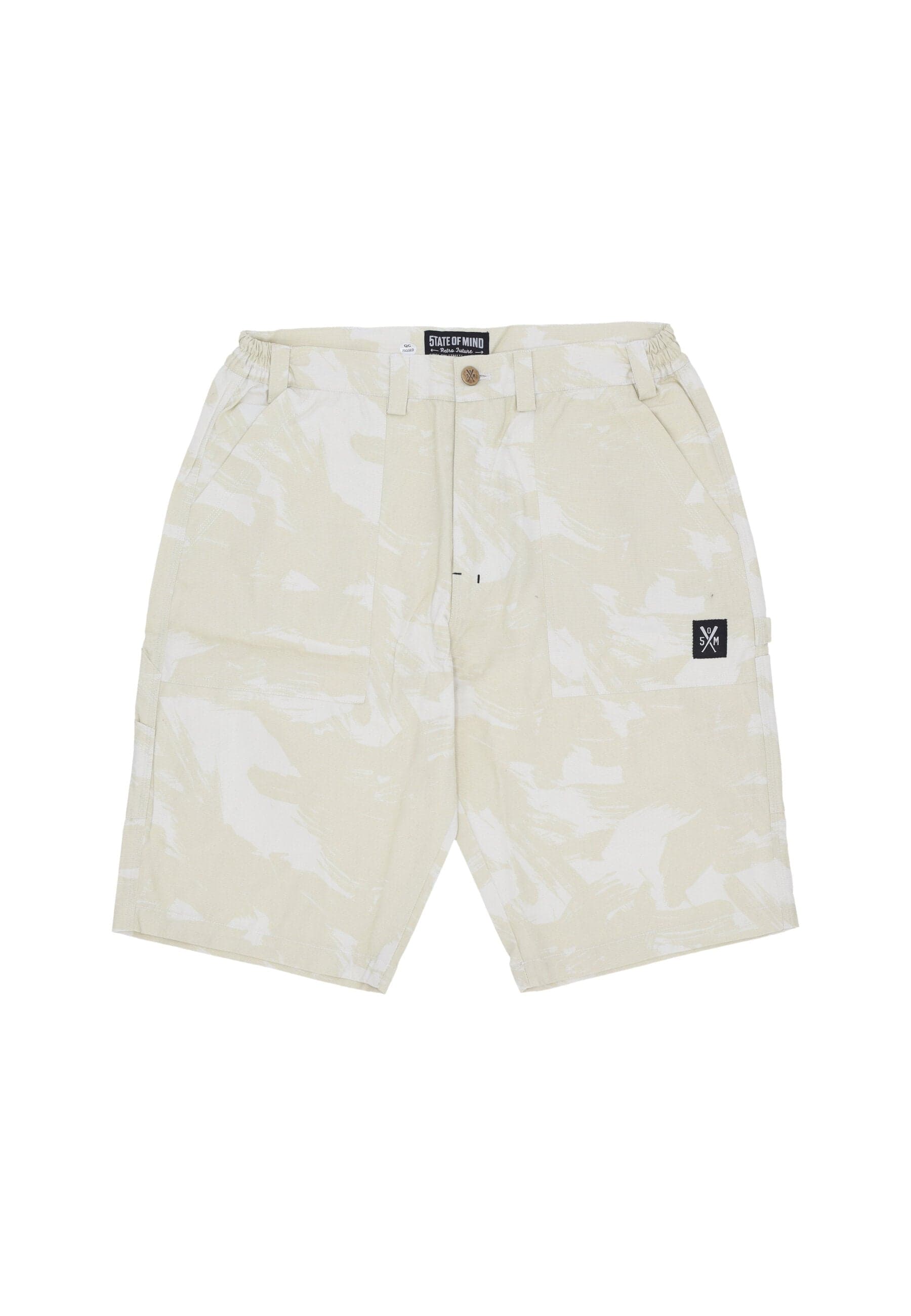 5TATE OF MIND Pantalone Corto Uomo Worker Shorts Off White/camo - 5