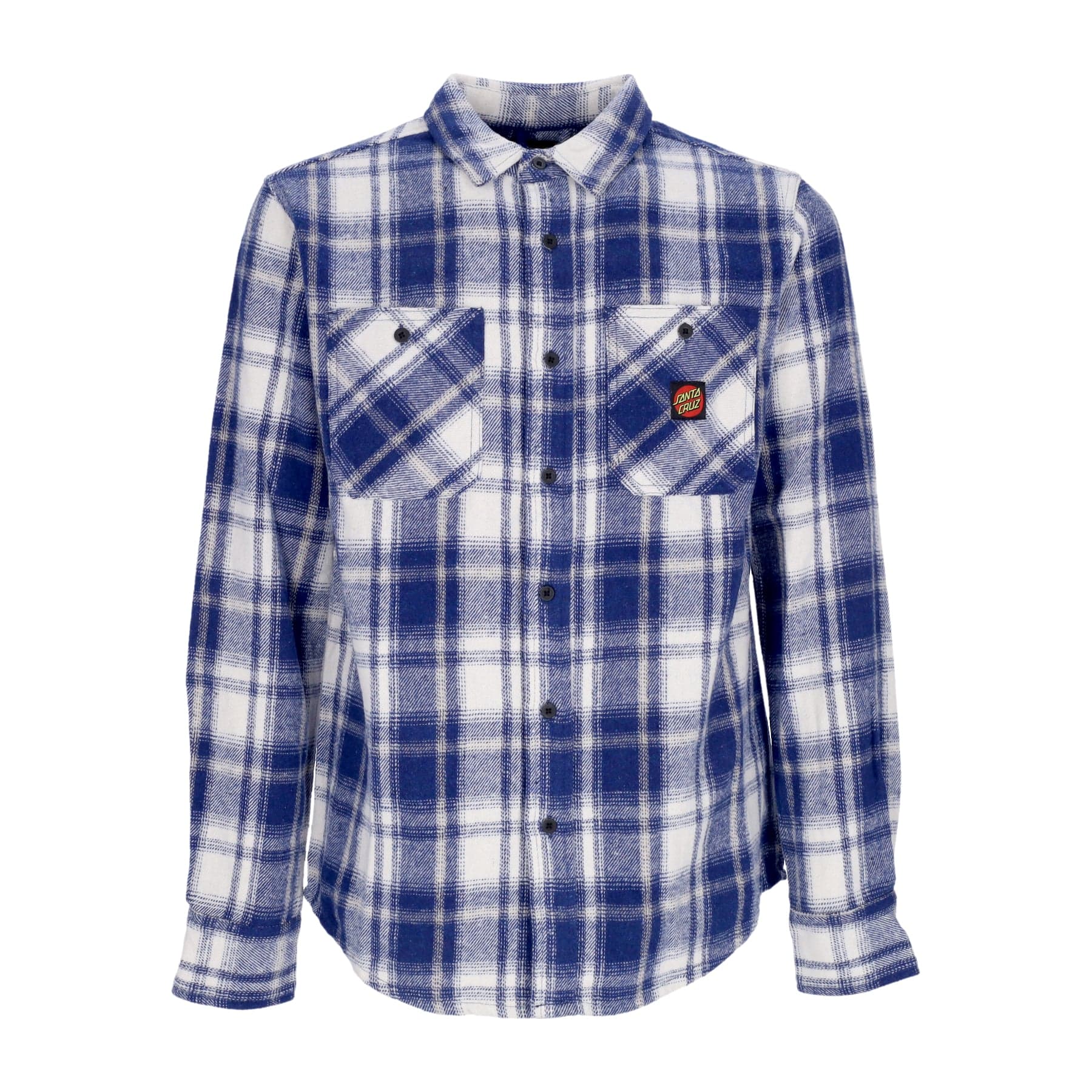 SANTA CRUZ Camicia Manica Lunga Uomo Apex L/s Shirt Blue Check - 3