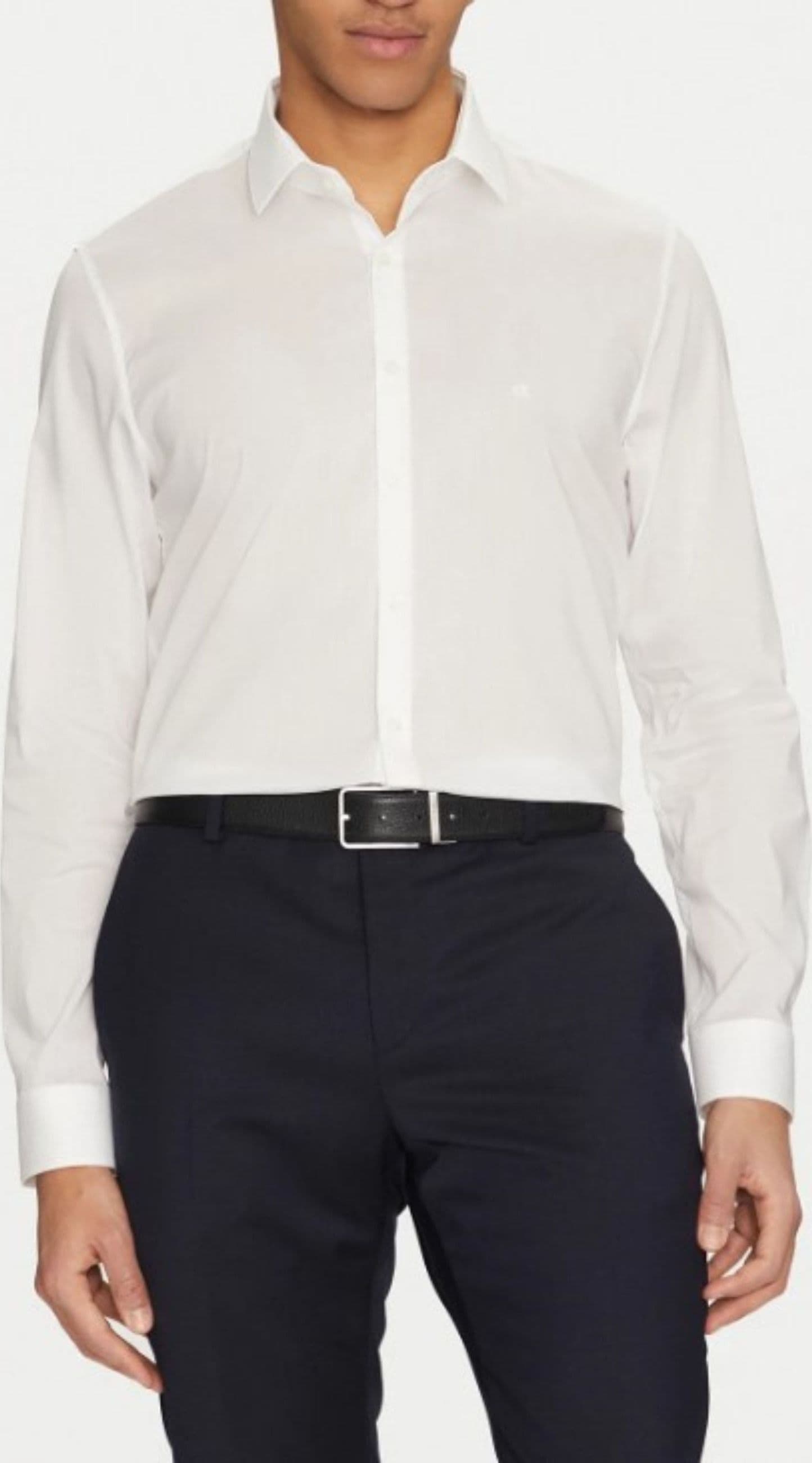 calvin klein  CAMICIA LYOCELL SOLID SLIM S - 4