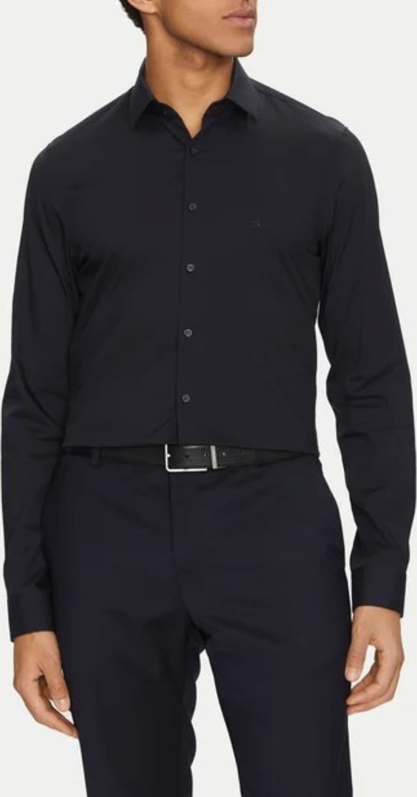 calvin klein  CAMICIA LYOCELL SOLID SLIM SHIRT - 6