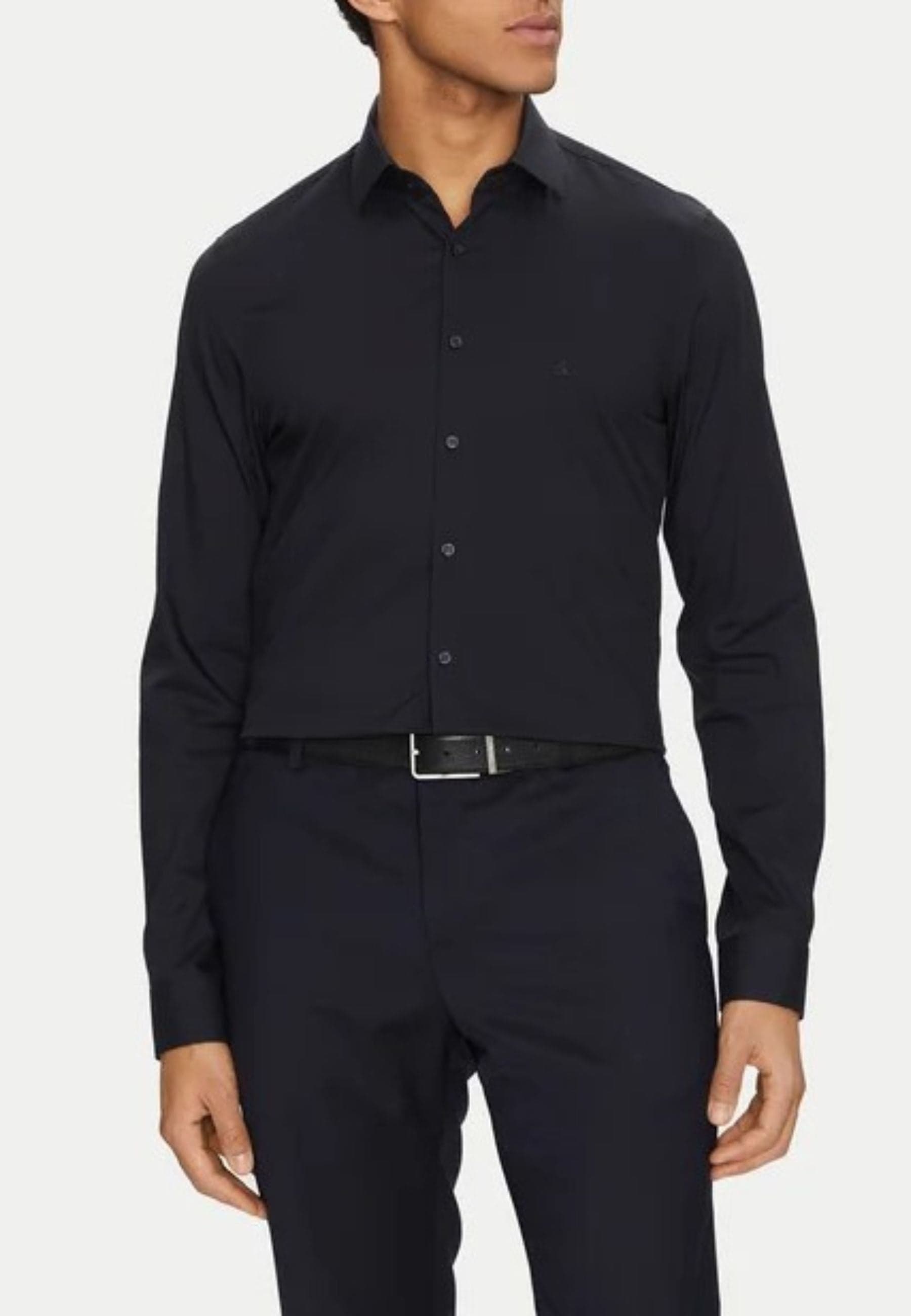 calvin klein  CAMICIA LYOCELL SOLID SLIM SHIRT - 6