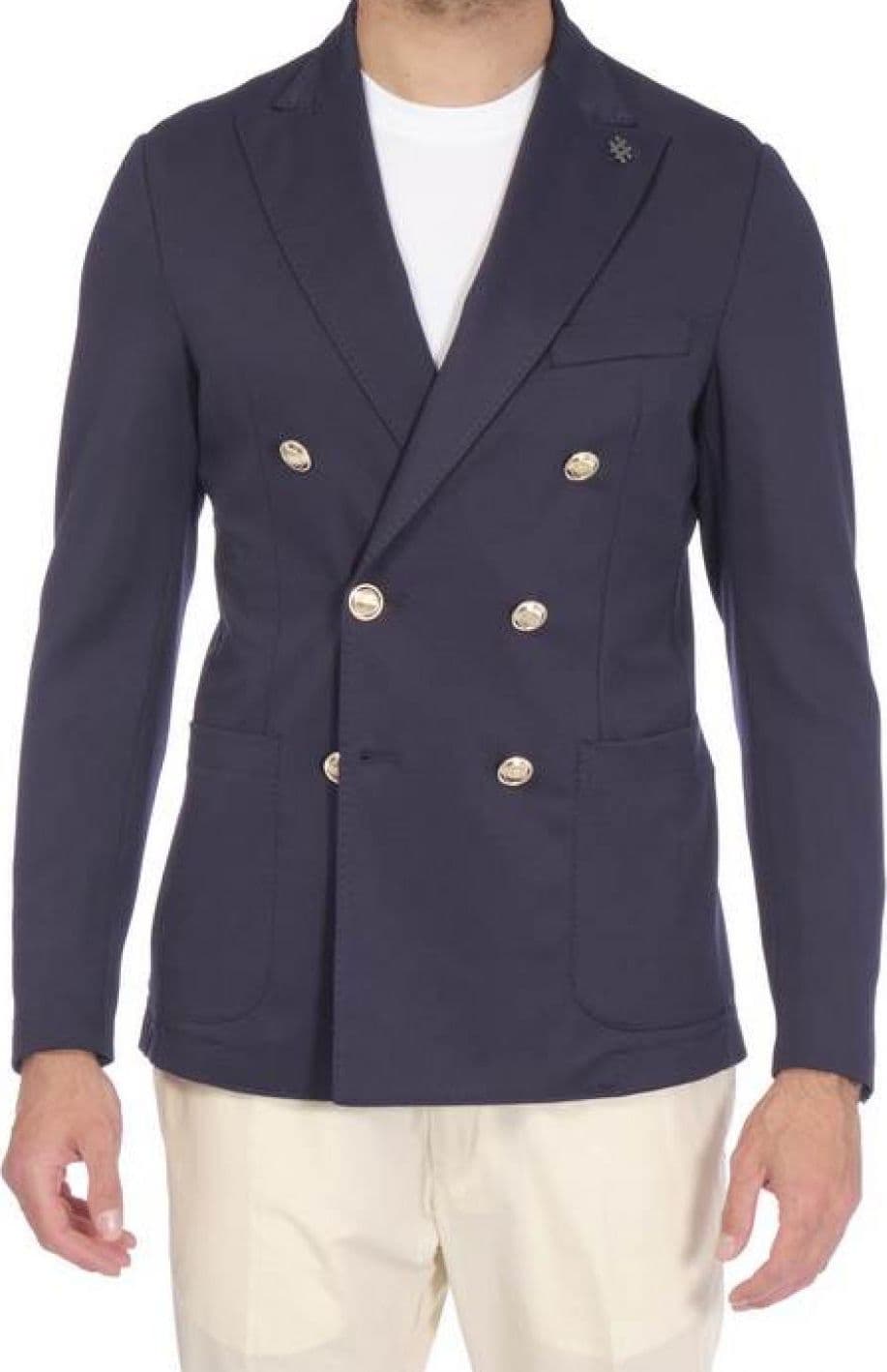 ALESSANDRO DELL ACQUA Alessandro Dell Acqua - Doppio Petto; Jersey Nido D'ape Bottone Metallo AD2237JM/G0305EJ 50 - 5
