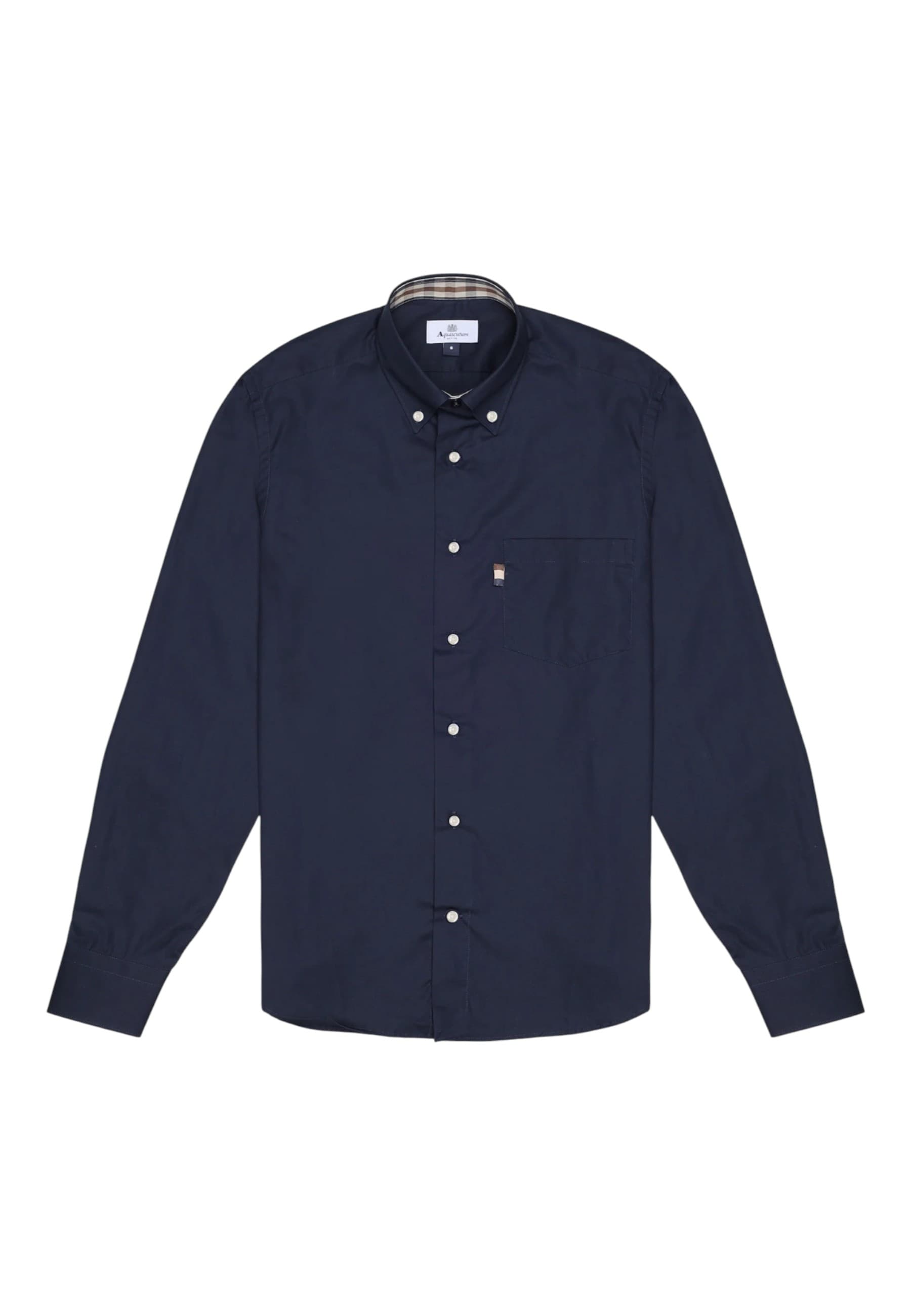 AQUASCUTUM Camicia Uomo Aquascutum A005 SH004 11 NAVY - 7