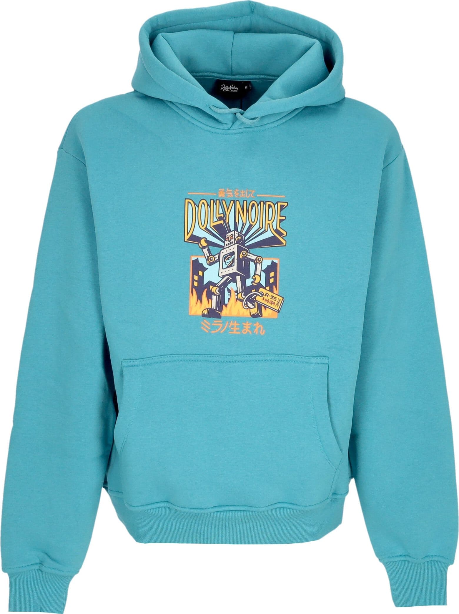 DOLLY NOIRE Felpa Cappuccio Uomo Kikai-no-yokai Hoodie Vivid Blue - 4