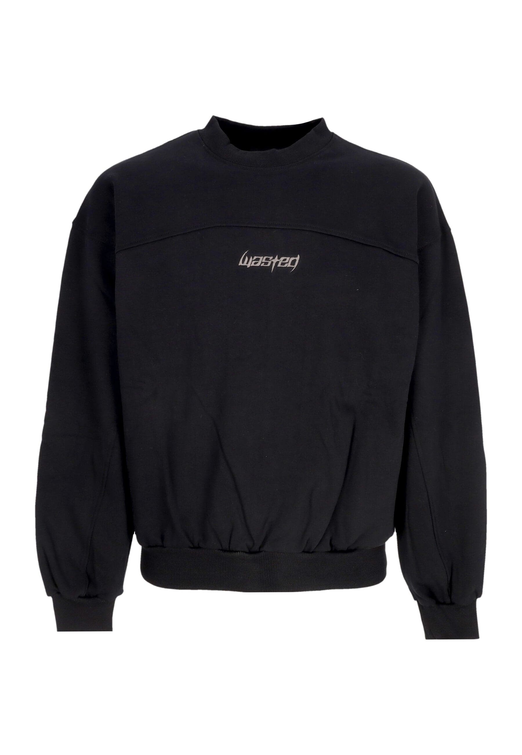 WASTED PARIS Felpa Girocollo Uomo Switchblade Boxy Crewneck Black - 3