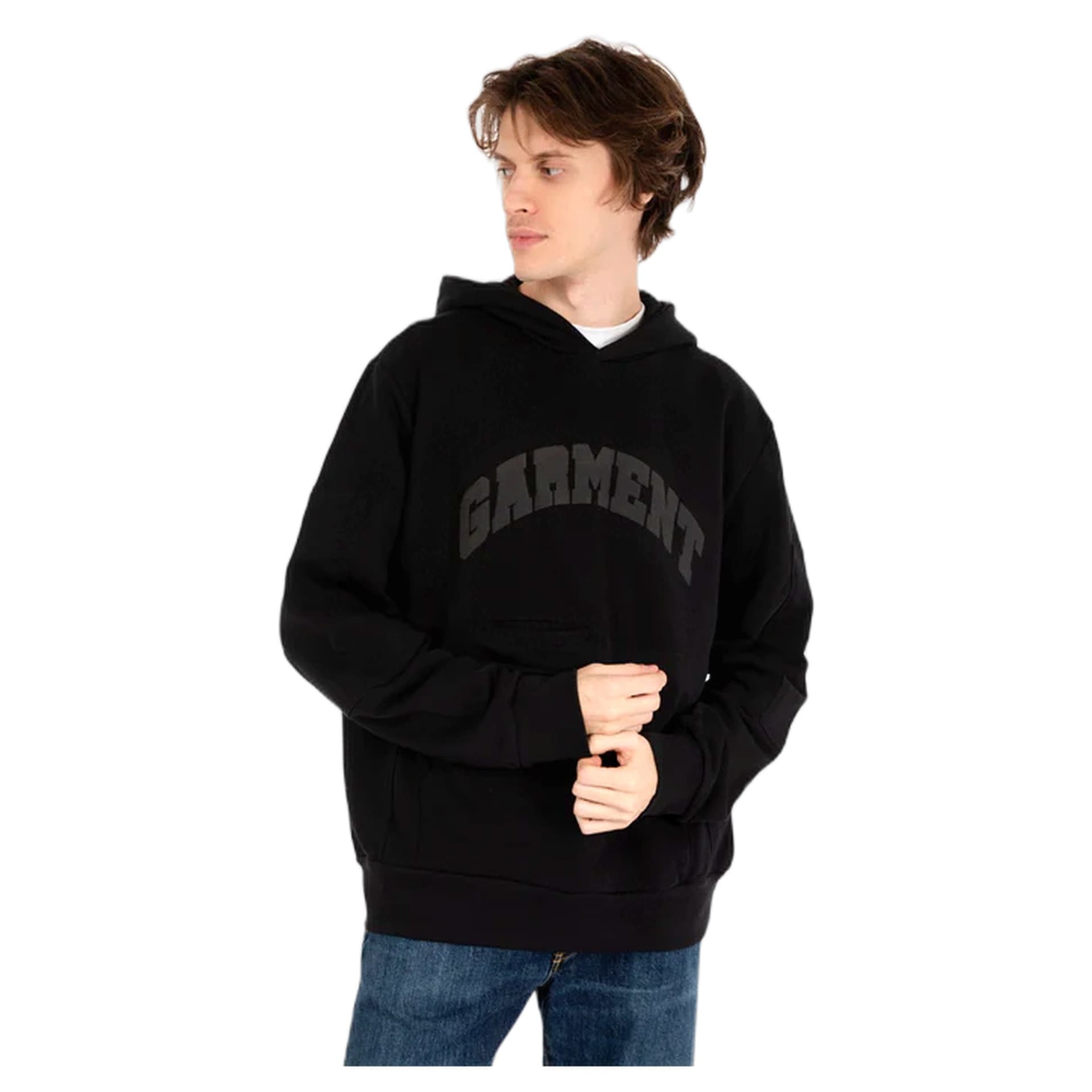 GARMENT WORKSHOP felpa garment workshop utility hoodie-chaos black - 5