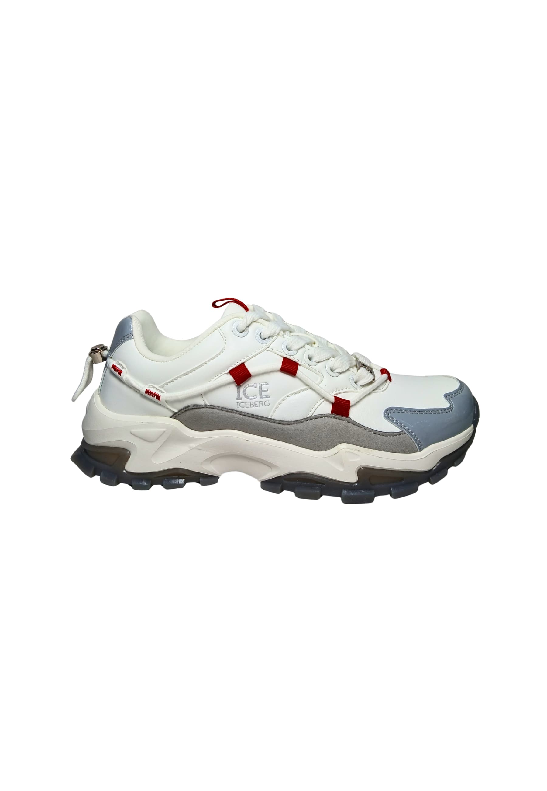 ICEBERG Scarpe Adulto unisex Iceberg Sneakers sportiva. Tomaia in pelle, inserti in camoscio. Dettagli rossi. - 6