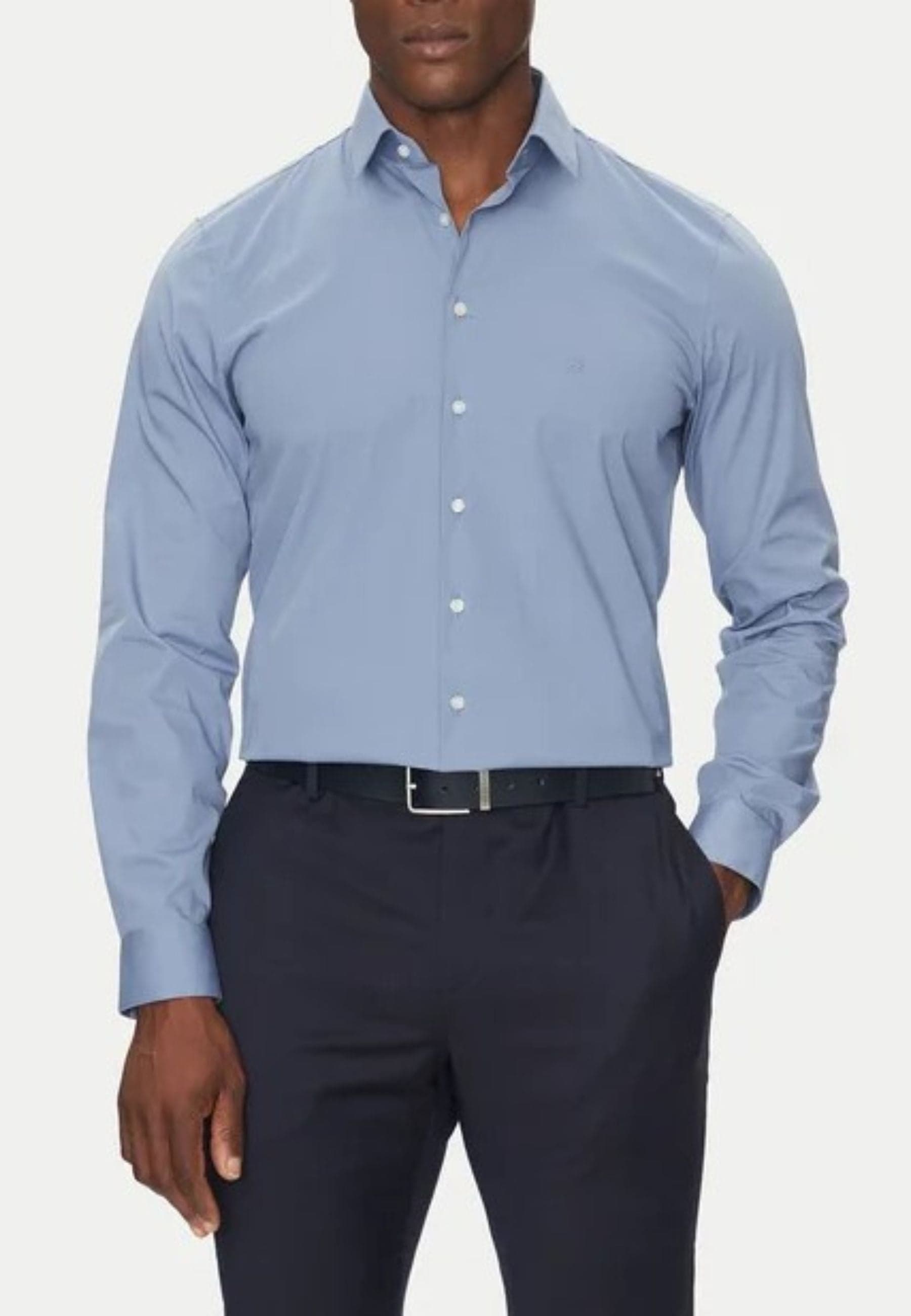 calvin klein  CAMICIA POPLIN STRETCH SLIM SHIRT - 5
